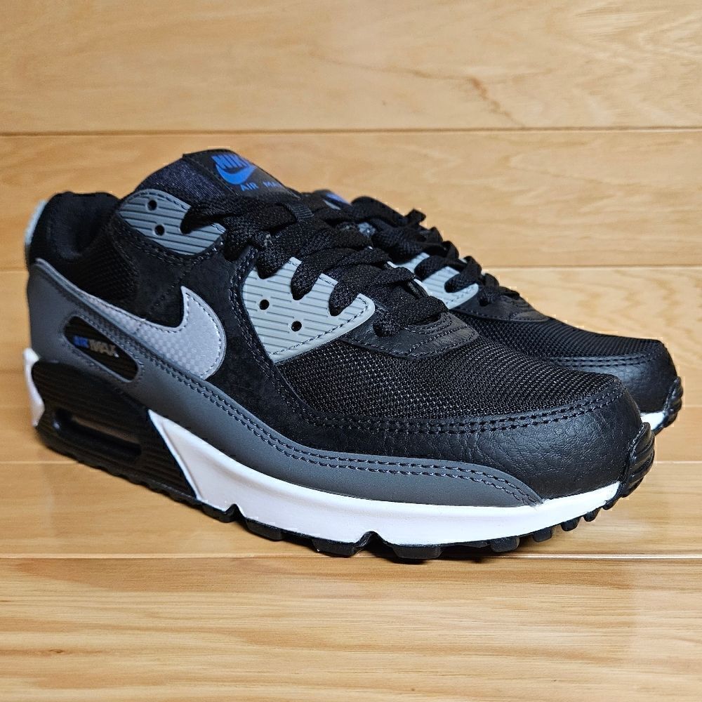 Nike Air Max 90 Black Reflective Silver Iron Grey Mens Running Shoe DM9102-002 - Picture 2 of 12